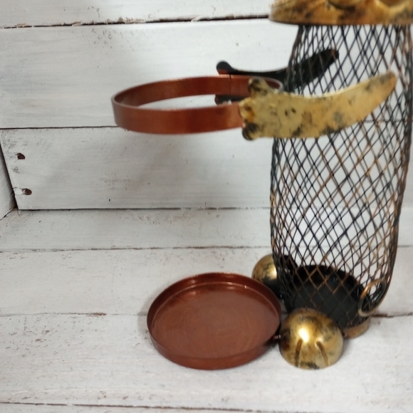 Collectible Metal Kitty Cat Wine Bottle Holder Cork Storage Vino Cage. - Picture 3 of 9